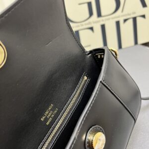 【AT7257】パリ ジュゼッテ Hourglass シリーズ 純正牛革腋下バッグ 黒色 ライトマチュアスタイル向け | Balenciaga