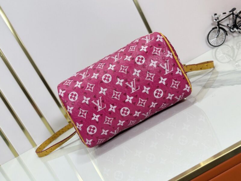 【AT7284】ルイ・ヴィトンのピンクモノグラム・プリント25cmスピーディ・ハンドバッグ | Louis Vuitton