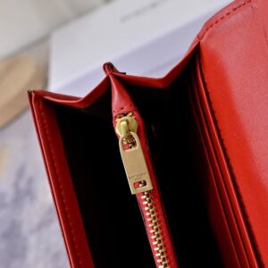 【AT7792】YSLのエレガントな牛革折りたたみ財布 - 優雅なレザーウォレット | YSL