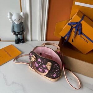 【AT7803】ルイ・ヴィトン Nano Alma ハンドバッグ - エレガントな桜柄デザイン、アートスタイル、高級感、軽量実用、多機能 | Takashi Murakami