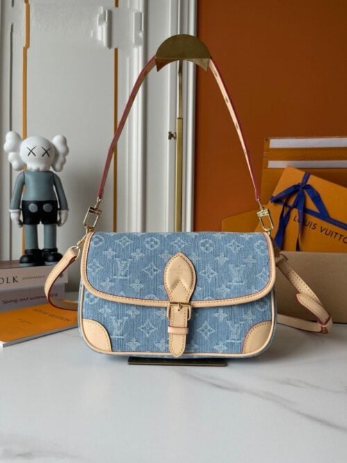 【AT7807】ルイ・ヴィトン デニムブルー バゲットバッグ - 都市ファッションアイテム | LV