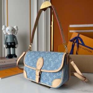 【AT7807】ルイ・ヴィトン デニムブルー バゲットバッグ - 都市ファッションアイテム | LV