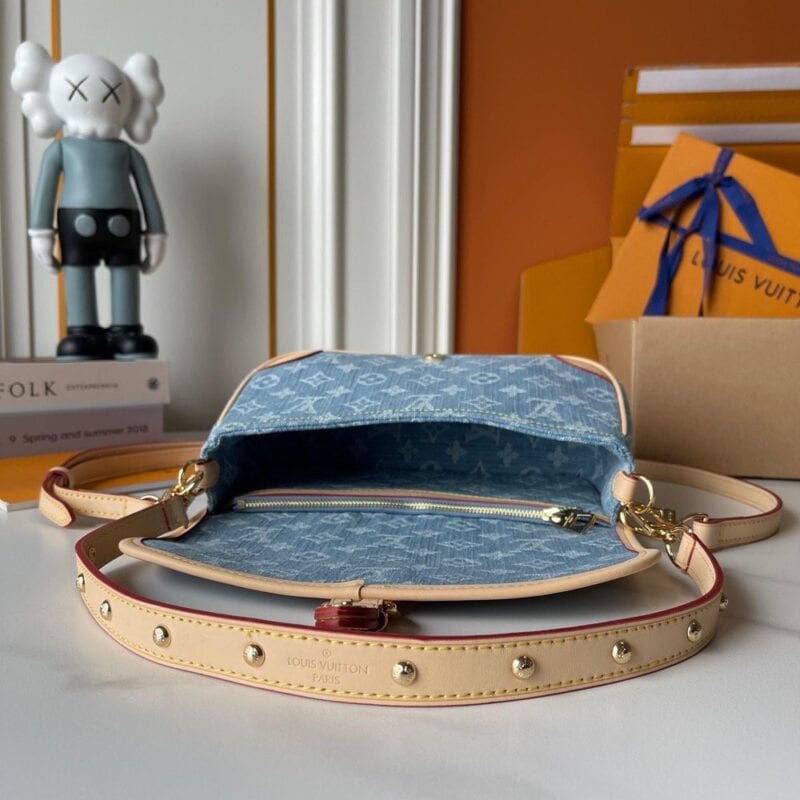 【AT7807】ルイ・ヴィトン デニムブルー バゲットバッグ - 都市ファッションアイテム | LV