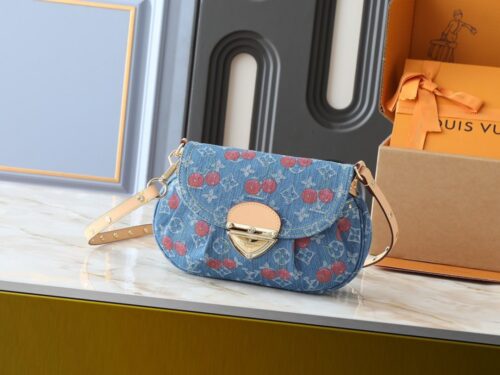 【AT7850】ルイ・ヴィトンのデニムサンセットバッグ - クラシックなスタイルとエレガンスの融合 | Louis Vuitton