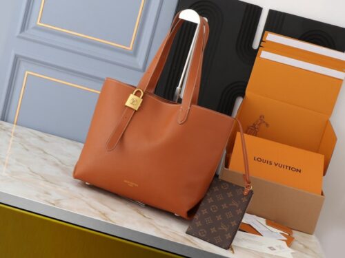 【AT7860】ルイ・ヴィトンのオレンジブラウンスエードレザーハンドバッグ | Louis Vuitton Malletier