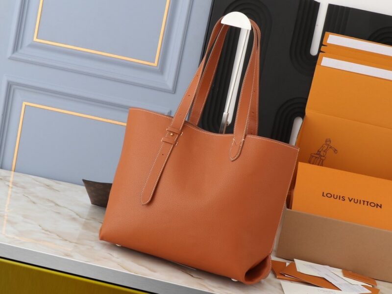 【AT7860】ルイ・ヴィトンのオレンジブラウンスエードレザーハンドバッグ | Louis Vuitton Malletier