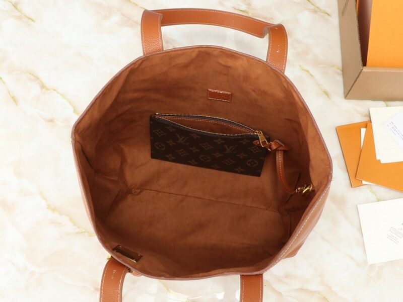 【AT7860】ルイ・ヴィトンのオレンジブラウンスエードレザーハンドバッグ | Louis Vuitton Malletier