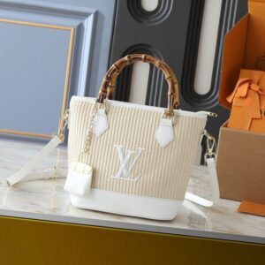 【AT7870】ルイ・ヴィトン竹ハンドルストローハンドバッグ、自然な優雅さと高級感を演出 | Louis Vuitton