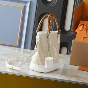 【AT7870】ルイ・ヴィトン竹ハンドルストローハンドバッグ、自然な優雅さと高級感を演出 | Louis Vuitton