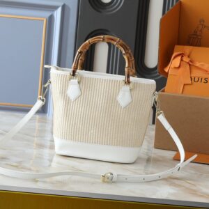【AT7870】ルイ・ヴィトン竹ハンドルストローハンドバッグ、自然な優雅さと高級感を演出 | Louis Vuitton