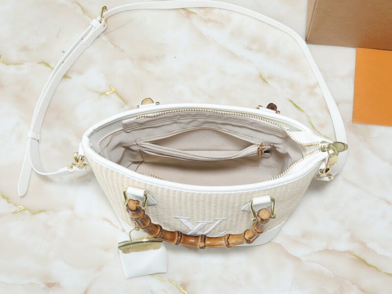 【AT7870】ルイ・ヴィトン竹ハンドルストローハンドバッグ、自然な優雅さと高級感を演出 | Louis Vuitton