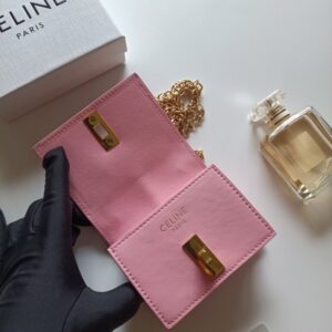 【AT8632】セリーヌパリ ピンクTriompheシリーズカードケース 豪華なクラシックデザイン | Céline