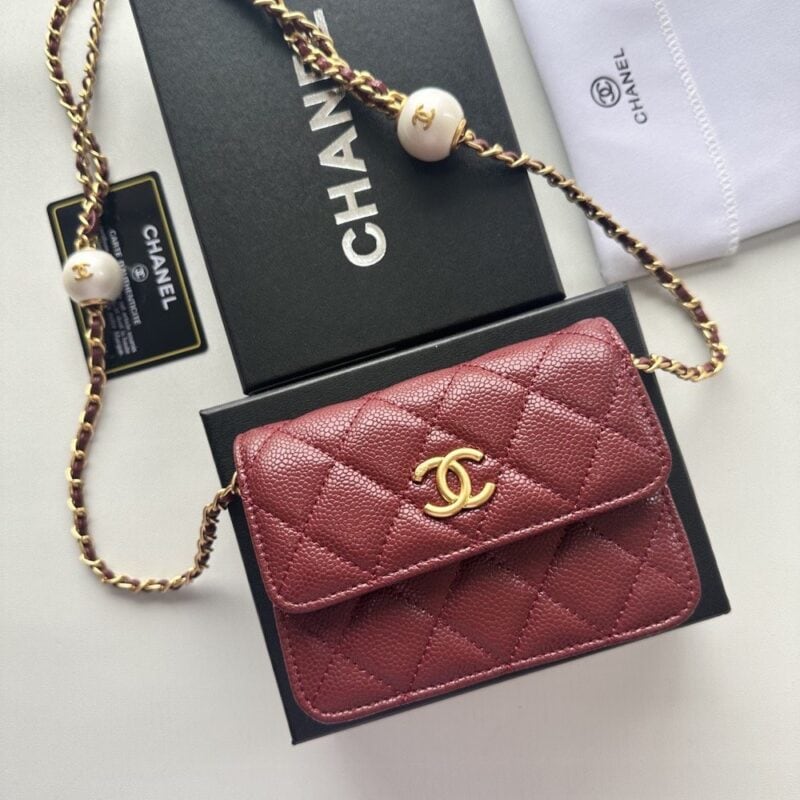【AT8679】高級牛革小物ポシェットバッグ - ブランドのロゴ付き | Chanel Paris