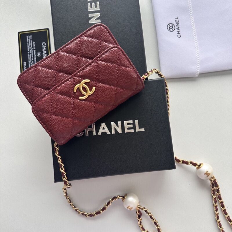 【AT8679】高級牛革小物ポシェットバッグ - ブランドのロゴ付き | Chanel Paris