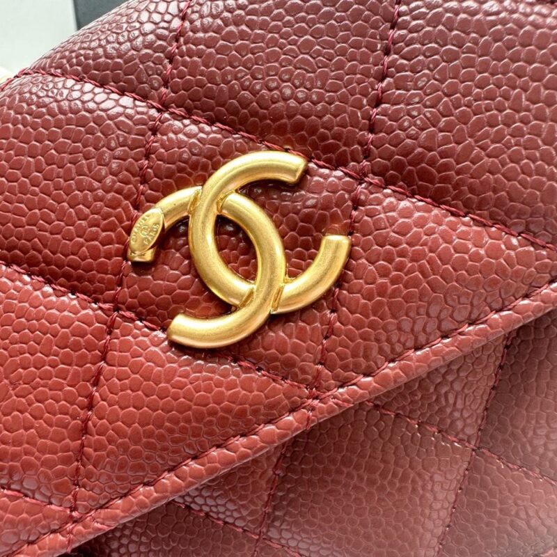 【AT8679】高級牛革小物ポシェットバッグ - ブランドのロゴ付き | Chanel Paris