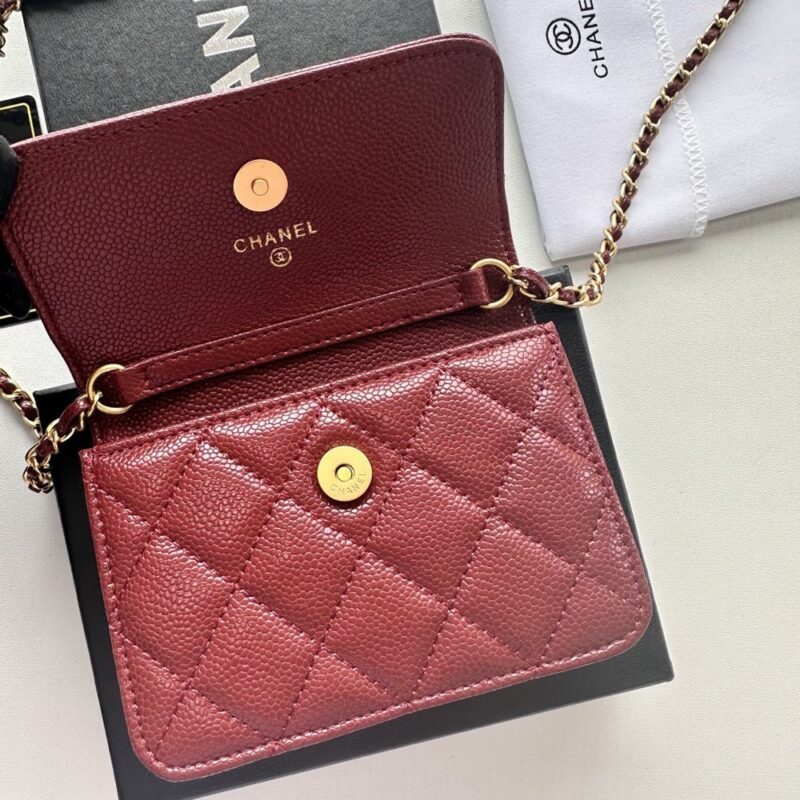 【AT8679】高級牛革小物ポシェットバッグ - ブランドのロゴ付き | Chanel Paris