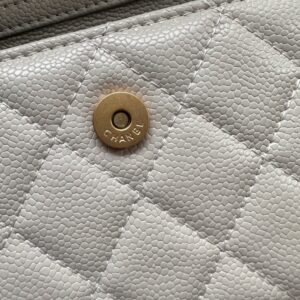 【AT8682】シャネルパールホワイトクラシックスタイルバッグ | Chanel