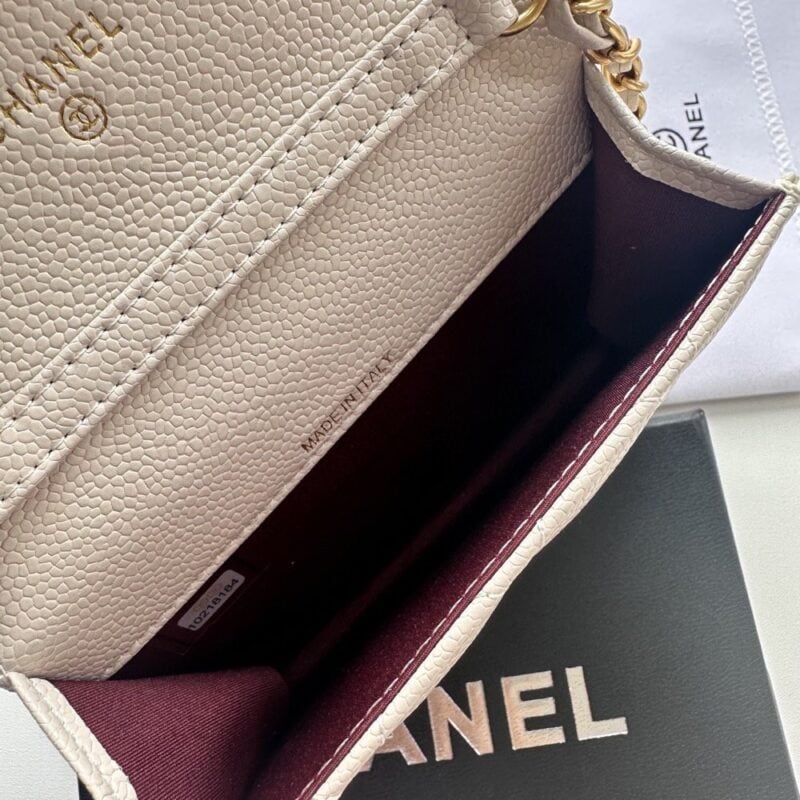 【AT8682】シャネルパールホワイトクラシックスタイルバッグ | Chanel