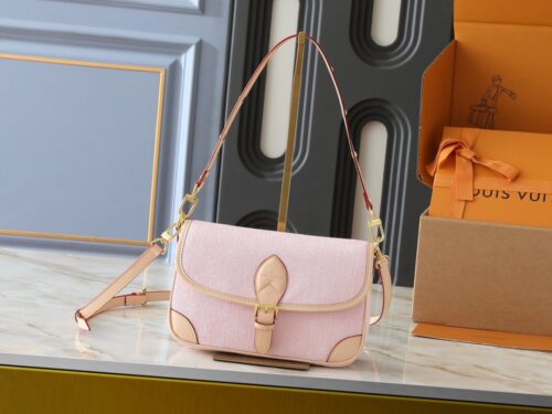 【AT8711】ルイ・ヴィトン インスパイア ピンクカラー牛革パッチワークハンドバッグ | Louis Vuitton Malletier