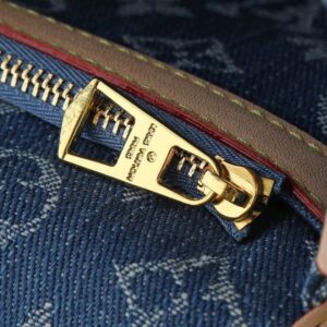 【AT8712】ルイ・ヴィトン デニムハンドバッグ ブルー柄 牛革装飾 都会デイリーバッグ | Louis Vuitton