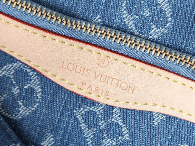 【AT8712】ルイ・ヴィトン デニムハンドバッグ ブルー柄 牛革装飾 都会デイリーバッグ | Louis Vuitton