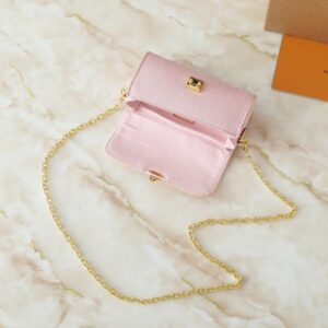 【AT8713】ルイ・ヴィトン Pochette Camille ピンクキャンバスハンドバッグ｜豪華でエレガントなデザイン | LV