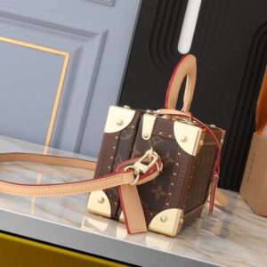 【AT8725】ルイ・ヴィトンValisette Trésorハードボックスハンドバッグ - 軽奢なアート品としての芸術的なデザイン | Louis Vuitton Paris
