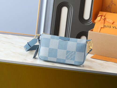 【AT8795】ルイ・ヴィトン エクリプスシリーズ ハンドバッグ 新作 ブルーチェック柄 | LV