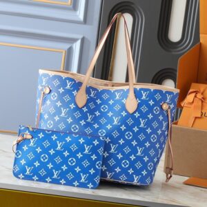 【AT8802】ルイ・ヴィトンNeverfull 青色クラシックハンドバッグ：都会のエレガントなスタイルを演出 | LV