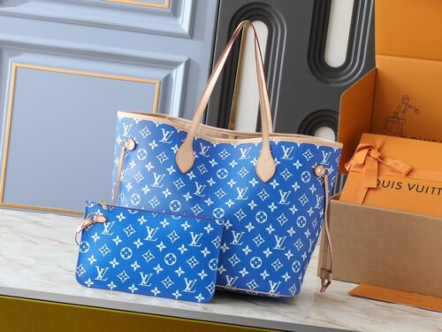 【AT8802】ルイ・ヴィトンNeverfull 青色クラシックハンドバッグ：都会のエレガントなスタイルを演出 | LV