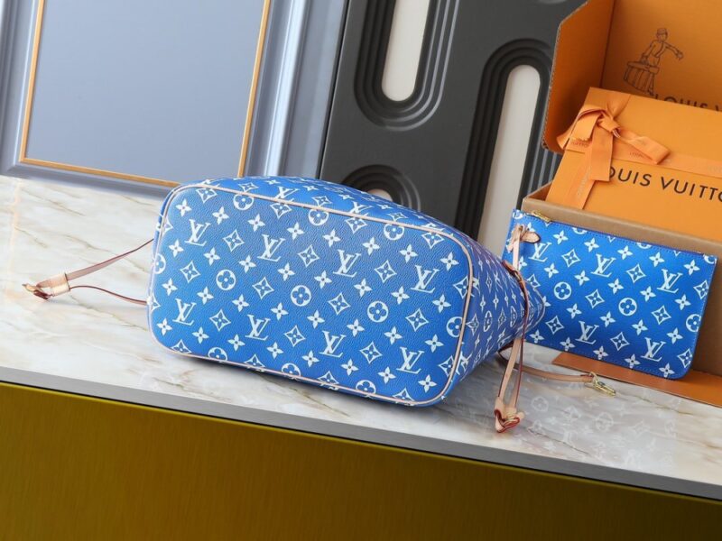【AT8802】ルイ・ヴィトンNeverfull 青色クラシックハンドバッグ：都会のエレガントなスタイルを演出 | LV