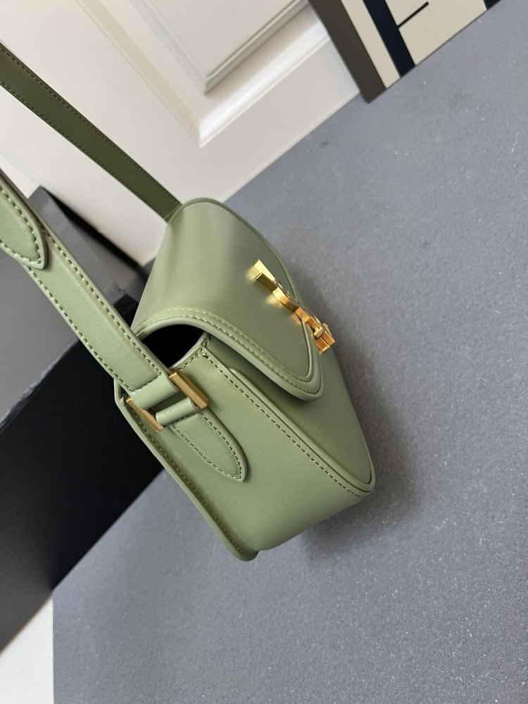 【AT8815】Saint Laurent(サンローラン)のオリーブグリーンレザートートバッグ | Yves Saint Laurent