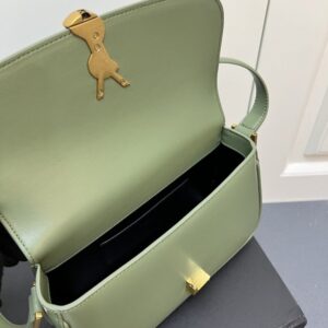 【AT8815】Saint Laurent(サンローラン)のオリーブグリーンレザートートバッグ | Yves Saint Laurent