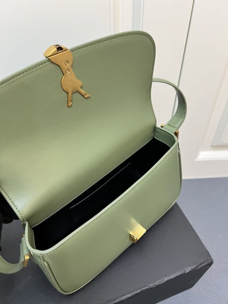 【AT8815】Saint Laurent(サンローラン)のオリーブグリーンレザートートバッグ | Yves Saint Laurent