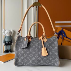 【AT8852】グレーデニムモノグラムハンドバッグ - ラグジュアリーな都会のエレガンス | LV