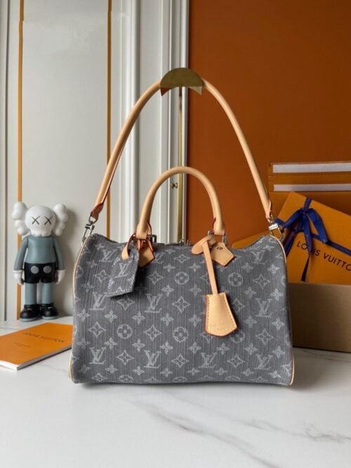 【AT8852】グレーデニムモノグラムハンドバッグ - ラグジュアリーな都会のエレガンス | LV