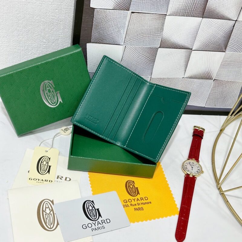 【AT8868】ゴヤール(Goyard)の高級カードケース - Saito-Mākuシリーズのエレガントな緑色デザイン | Goyard Paris