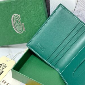 【AT8868】ゴヤール(Goyard)の高級カードケース - Saito-Mākuシリーズのエレガントな緑色デザイン | Goyard Paris