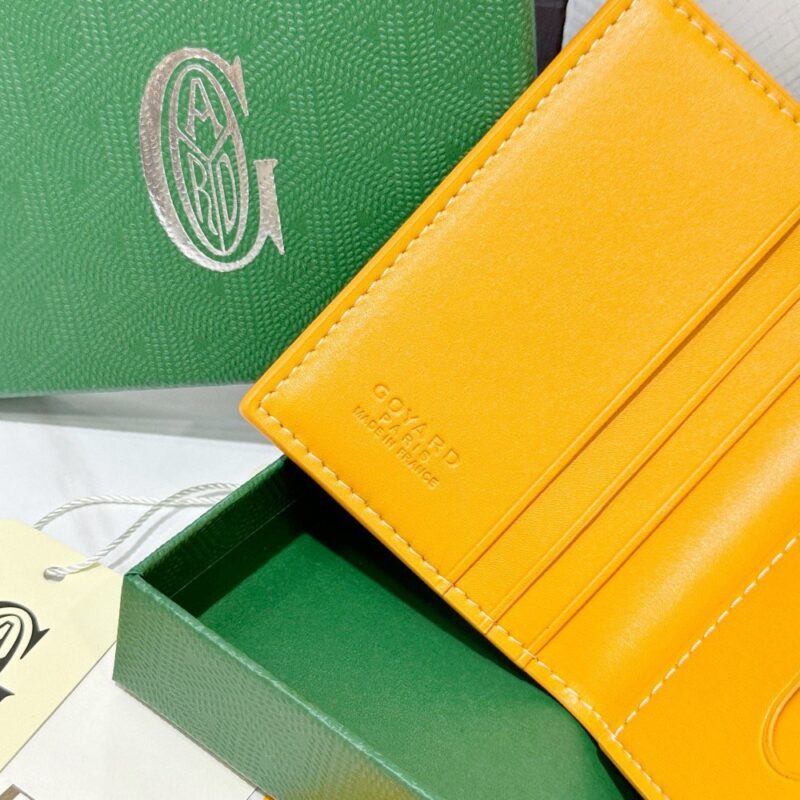 【AT8869】ゴヤール(Goyard)サン=マルクシリーズ：エレガントな黄色の幾何学模様カードケース | Maison Goyard