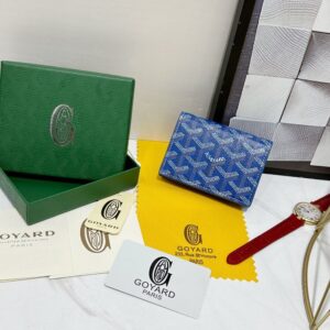 【AT8879】ゴヤール(Goyard)ブランドのブルーレザーマルエッシュルベスカードケース | Goyard Paris