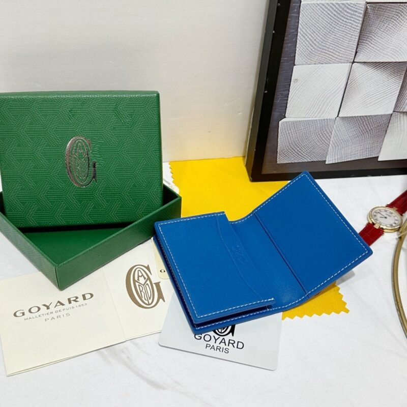 【AT8879】ゴヤール(Goyard)ブランドのブルーレザーマルエッシュルベスカードケース | Goyard Paris