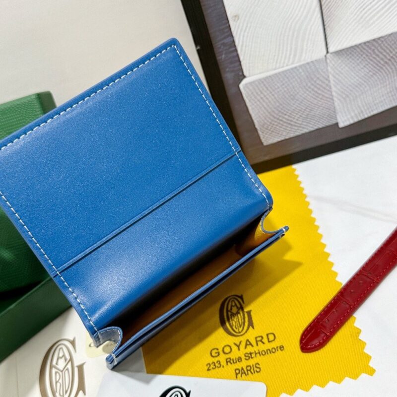 【AT8879】ゴヤール(Goyard)ブランドのブルーレザーマルエッシュルベスカードケース | Goyard Paris