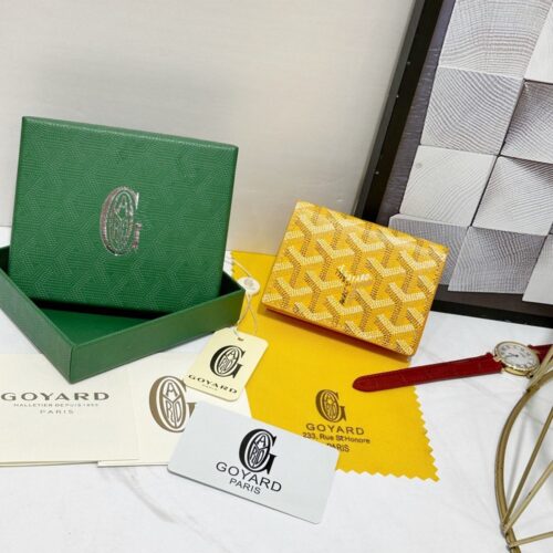 【AT8881】ゴヤール Malhesherbes イエローレザー名刺入れ：高級感と個性を演出 | Goyard Paris
