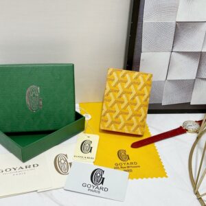 【AT8881】ゴヤール Malhesherbes イエローレザー名刺入れ：高級感と個性を演出 | Goyard Paris