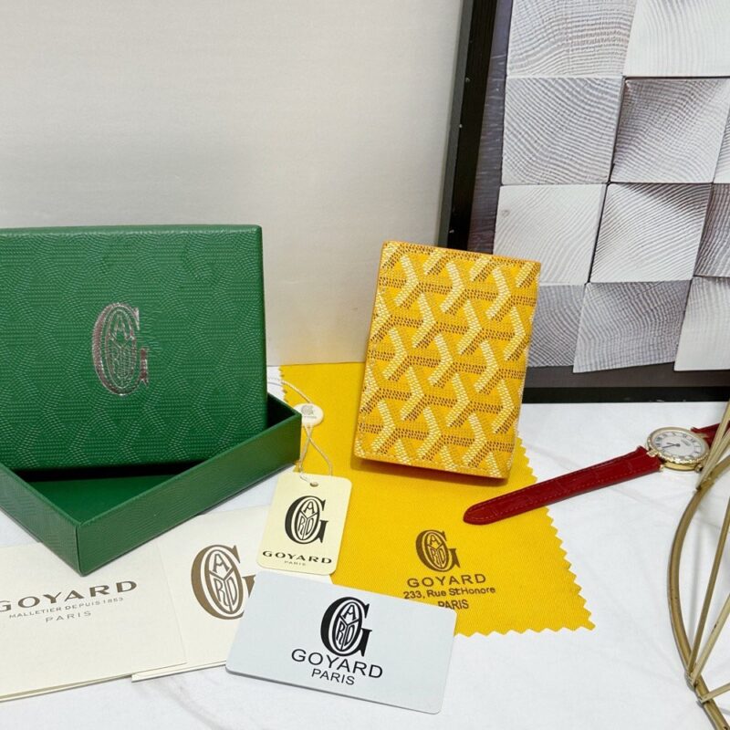 【AT8881】ゴヤール Malhesherbes イエローレザー名刺入れ：高級感と個性を演出 | Goyard Paris