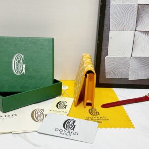 【AT8881】ゴヤール Malhesherbes イエローレザー名刺入れ：高級感と個性を演出 | Goyard Paris
