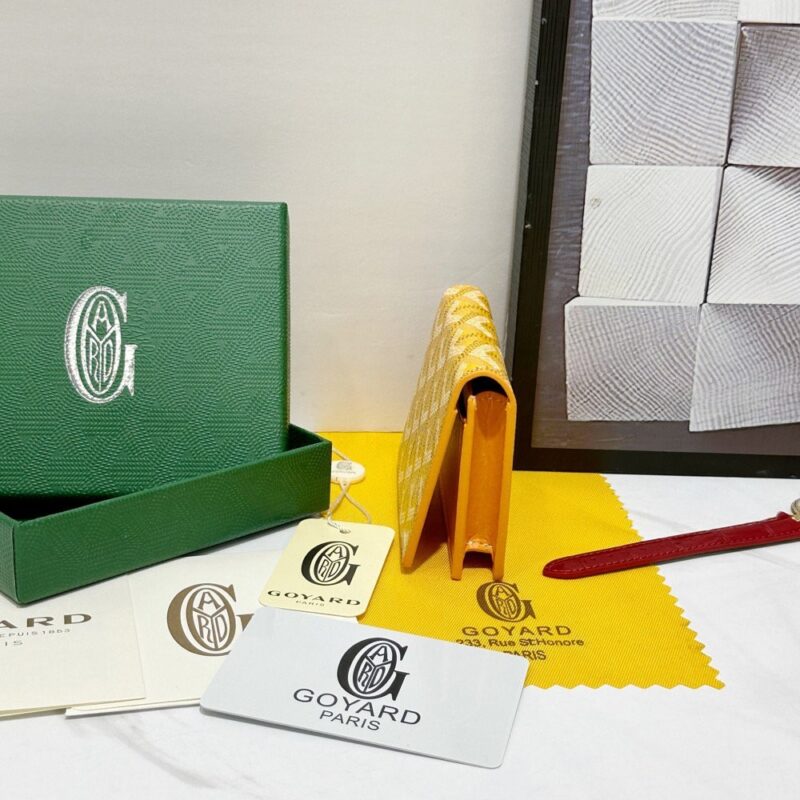 【AT8881】ゴヤール Malhesherbes イエローレザー名刺入れ：高級感と個性を演出 | Goyard Paris