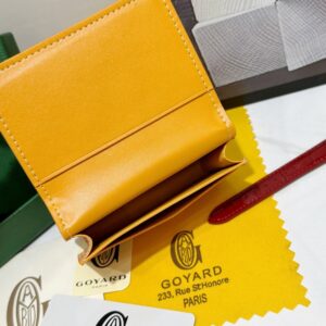 【AT8881】ゴヤール Malhesherbes イエローレザー名刺入れ：高級感と個性を演出 | Goyard Paris