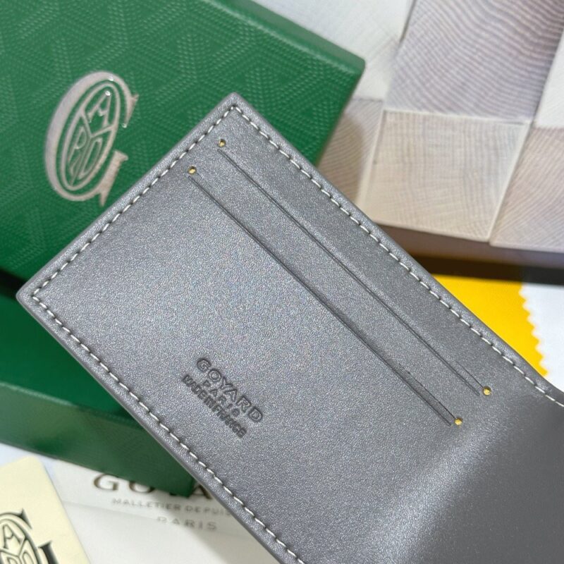 【AT8886】ゴヤール(Goyard)Victoireカードケース - 高級なカスタムアートのような精巧な灰色幾何学模様 | Goyard Paris