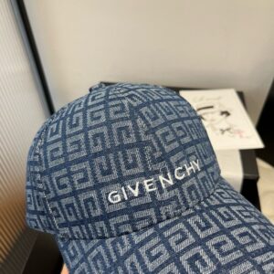 【AT9129】ジバンシィのブルーフラワープリントキャンバス野球帽 - 都会の流行ファッションを演出する高級キャップ | Givenchy